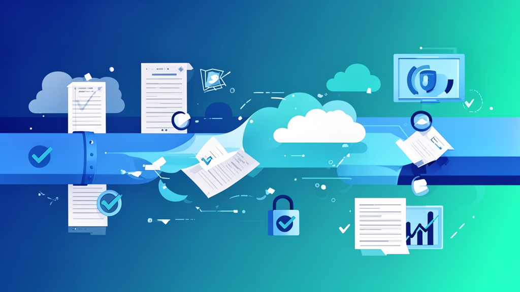 Contract review workflow with isometric document and AI analytics