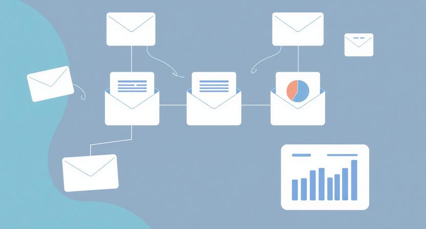 Email workflow with envelopes and data visualization